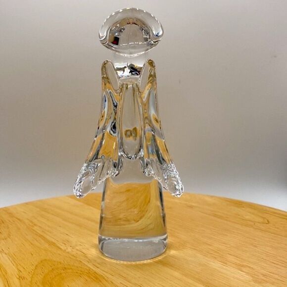 Toscany Lead Crystal Clear Glass Vintage Angel - Picture 2 of 8